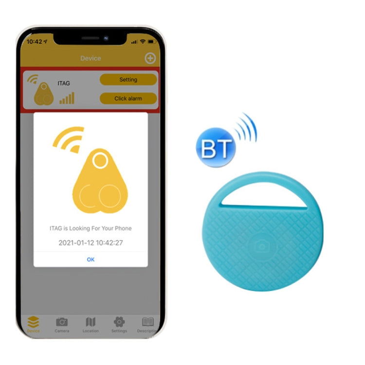 HYC-S9 2 PCS Round Bluetooth Object Finder Mobile Phone Tracking Locator Anti-Lost Two-Way Alarm, Black, White, Blue, Green, Pink, Red HYC-S9 2 PCS Round Bluetooth Object Finder Mobile Phone Tracking Locator Anti-Lost Two-Way Alarm, Black, White, Blue, Green, Pink, Red